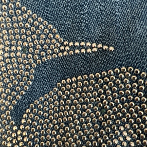 ZADIG & VOLTAIRE ​Kioky Cropped Skull Embellished Denim Jacket Size Small Zip - Picture 12 of 15